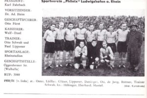 1951, Präsident Karl Fachbach , der später auch lange den  SV Südwest unterstützte